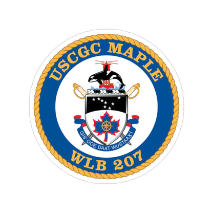 USCGC Maple WLB 207 1 (U.S. Coast Guard) Transparent STICKER Die-Cut Vinyl Decal-3 Inch-The Sticker Space