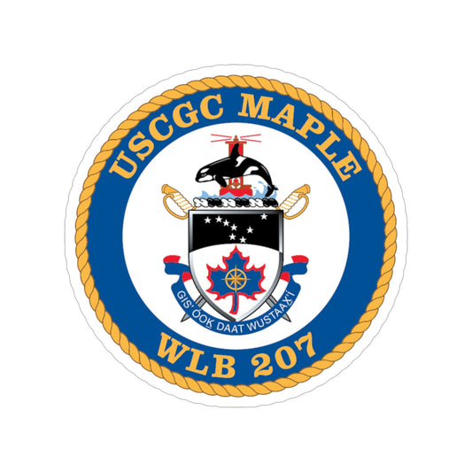 USCGC Maple WLB 207 1 (U.S. Coast Guard) Transparent STICKER Die-Cut Vinyl Decal-6 Inch-The Sticker Space