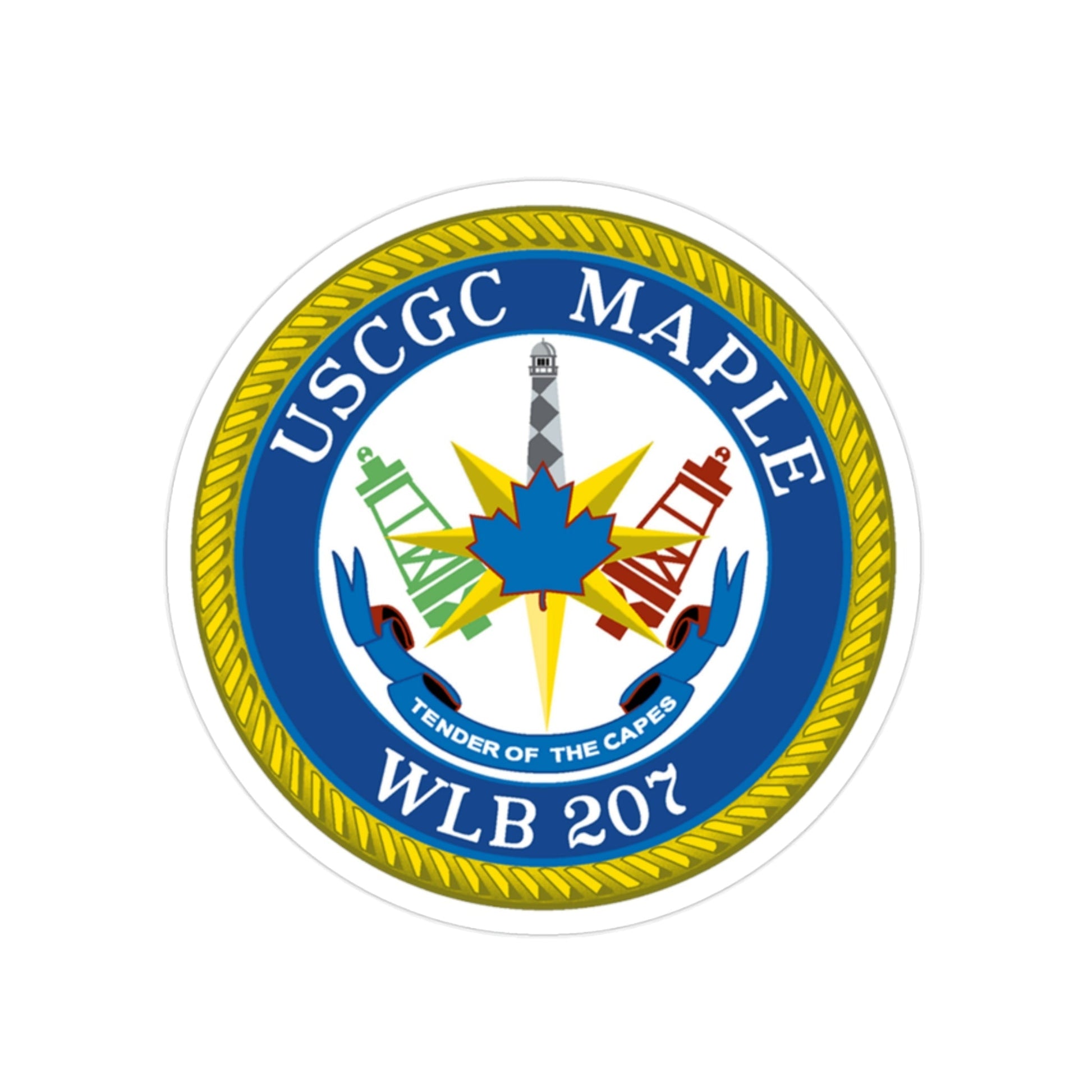 USCGC Maple WLB 207 (U.S. Coast Guard) Transparent STICKER Die-Cut Vinyl Decal-2 Inch-The Sticker Space