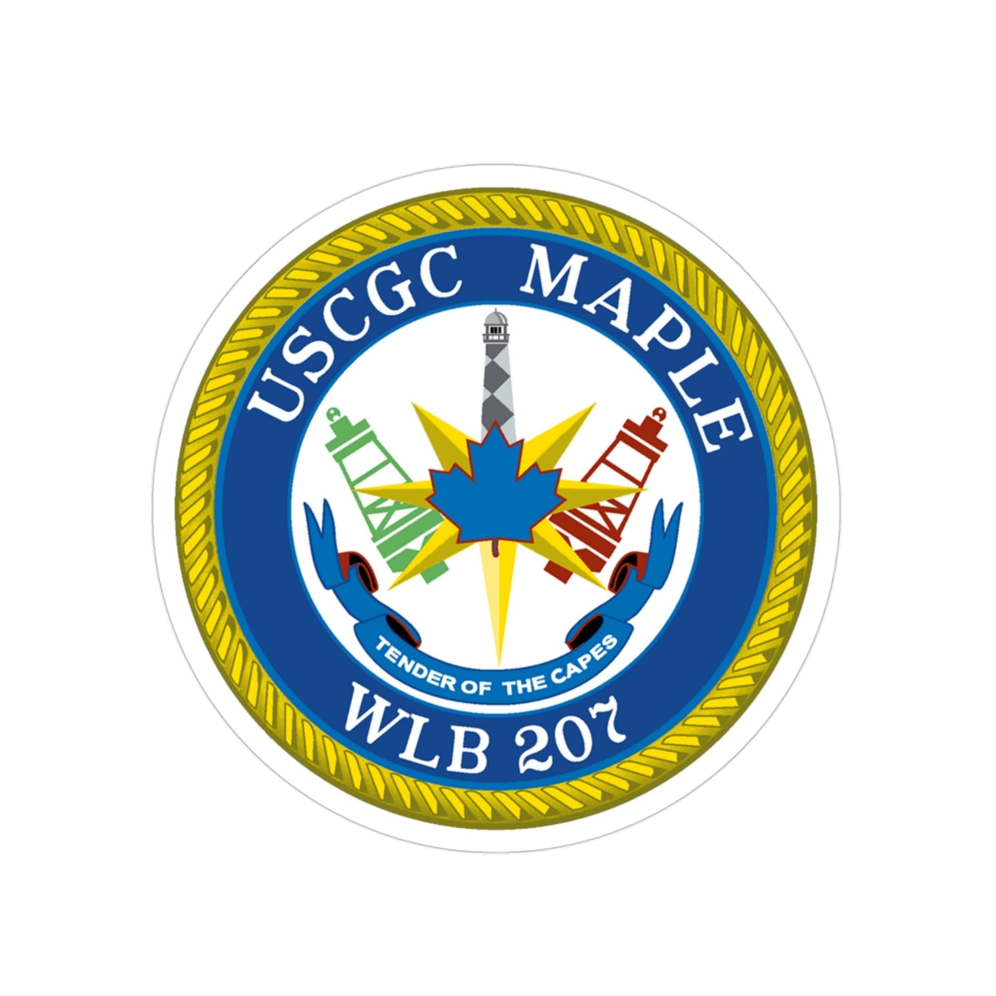 USCGC Maple WLB 207 (U.S. Coast Guard) Transparent STICKER Die-Cut Vinyl Decal-3 Inch-The Sticker Space