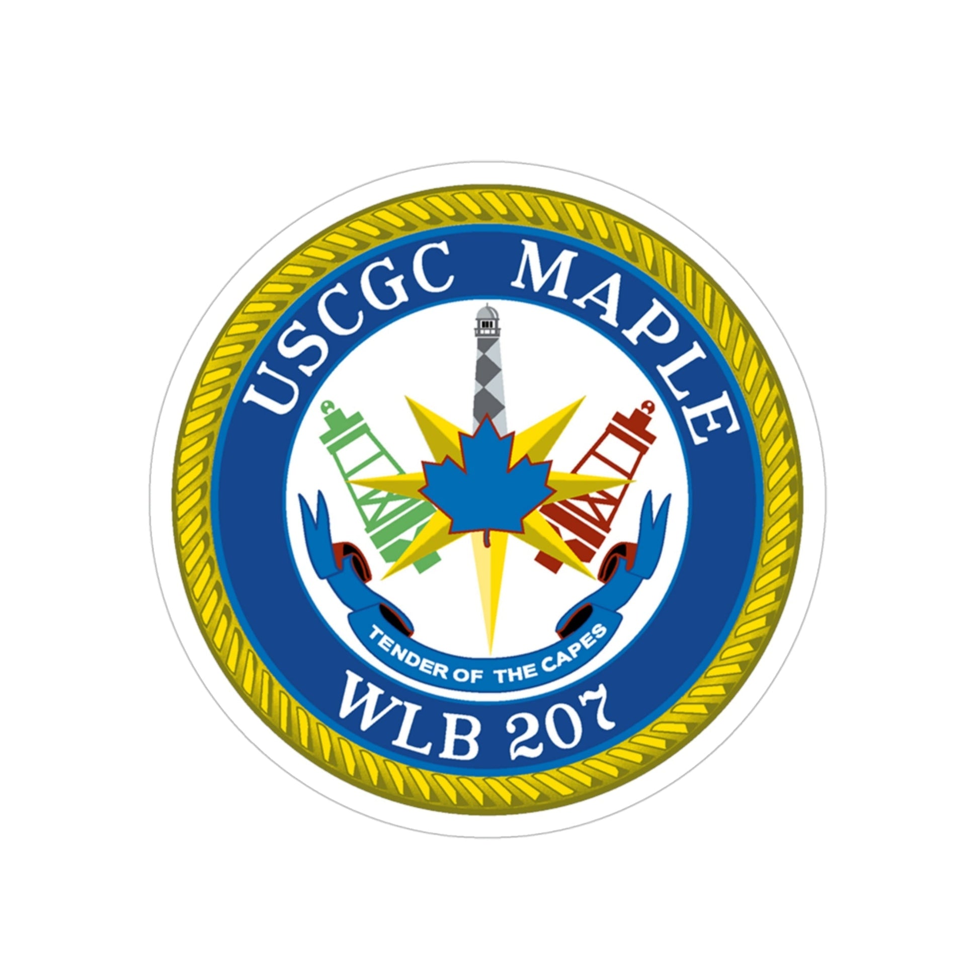 USCGC Maple WLB 207 (U.S. Coast Guard) Transparent STICKER Die-Cut Vinyl Decal-4 Inch-The Sticker Space