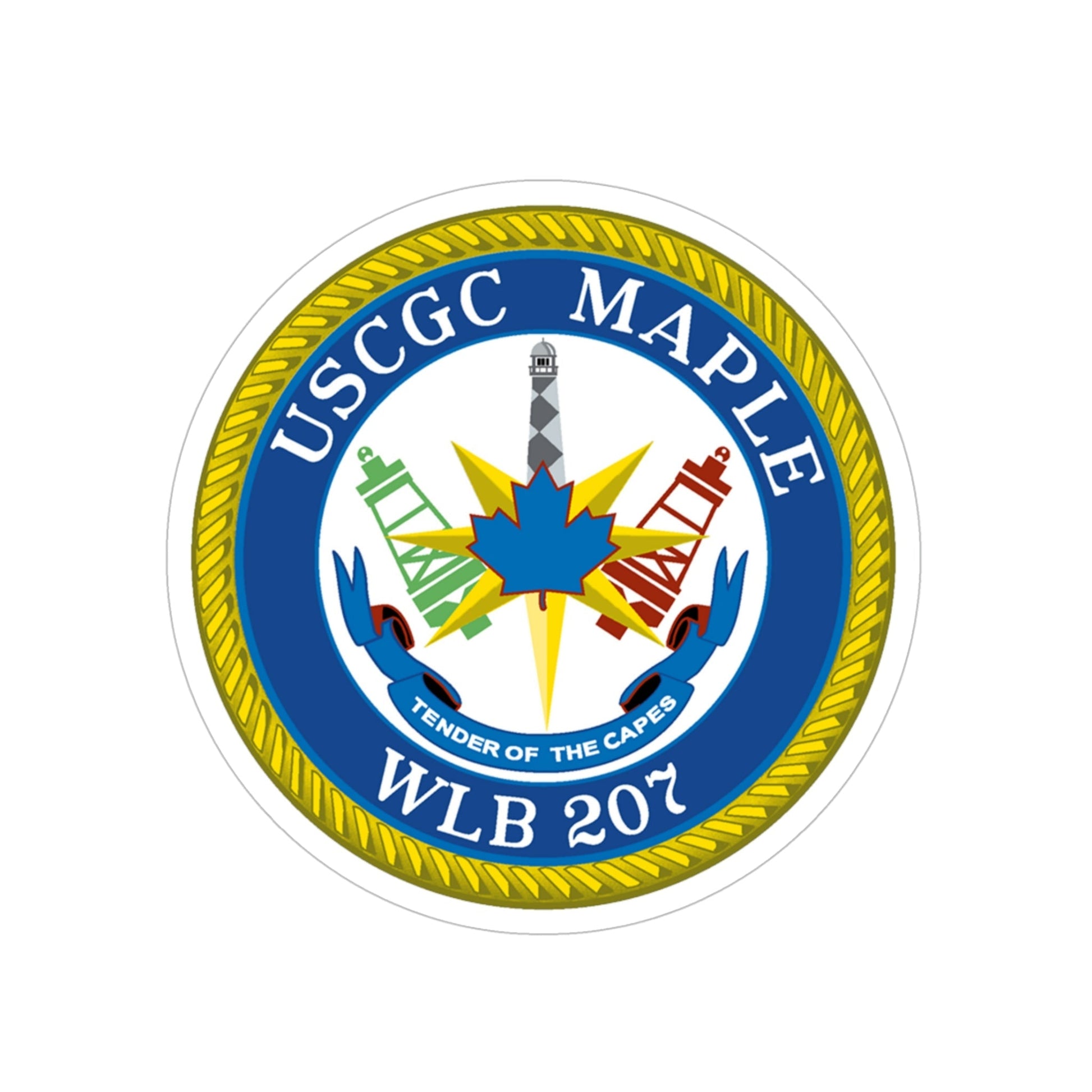 USCGC Maple WLB 207 (U.S. Coast Guard) Transparent STICKER Die-Cut Vinyl Decal-5 Inch-The Sticker Space
