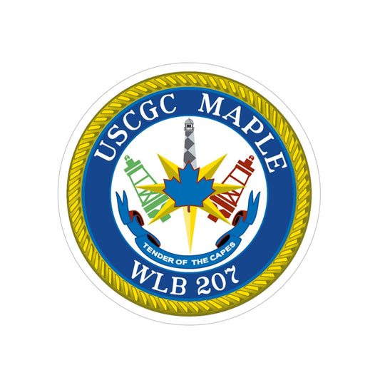 USCGC Maple WLB 207 (U.S. Coast Guard) Transparent STICKER Die-Cut Vinyl Decal-6 Inch-The Sticker Space