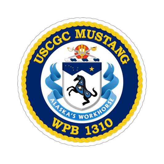 USCGC Mustang WPB 1310 (U.S. Coast Guard) STICKER Vinyl Die-Cut Decal-6 Inch-The Sticker Space