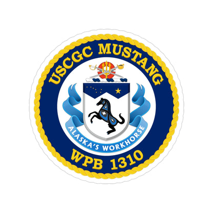 USCGC Mustang WPB 1310 (U.S. Coast Guard) Transparent STICKER Die-Cut Vinyl Decal-3 Inch-The Sticker Space