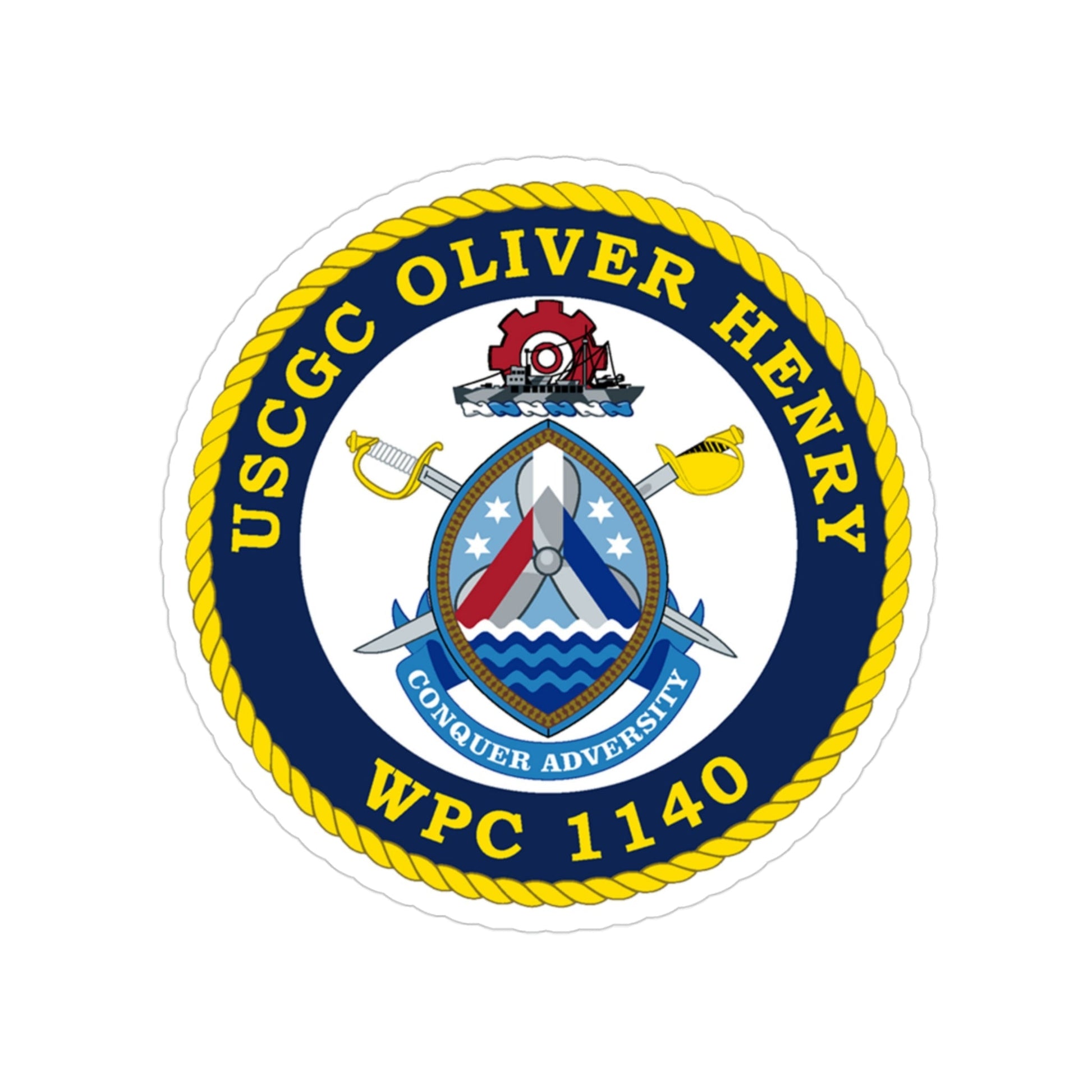 USCGC Oliver Henry WPC 1140 (U.S. Coast Guard) Transparent STICKER Die-Cut Vinyl Decal-3 Inch-The Sticker Space