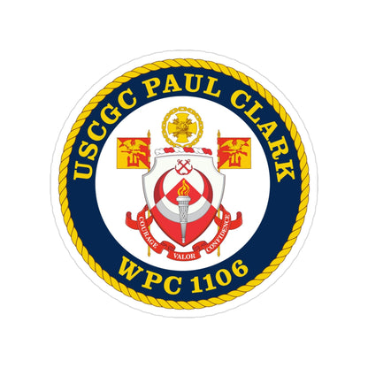 USCGC Paul Clark WPC 1106 (U.S. Coast Guard) Transparent STICKER Die-Cut Vinyl Decal-3 Inch-The Sticker Space