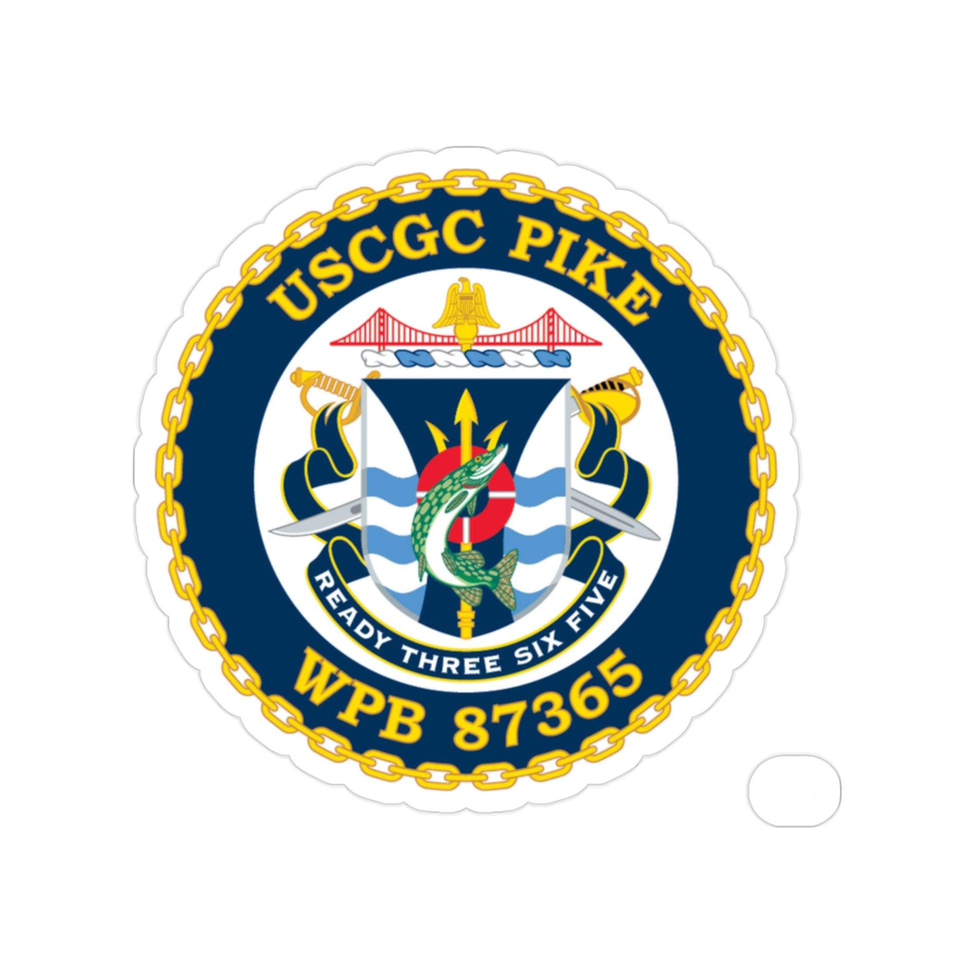 USCGC Pike WPB 87365 (U.S. Coast Guard) Transparent STICKER Die-Cut Vinyl Decal-2 Inch-The Sticker Space
