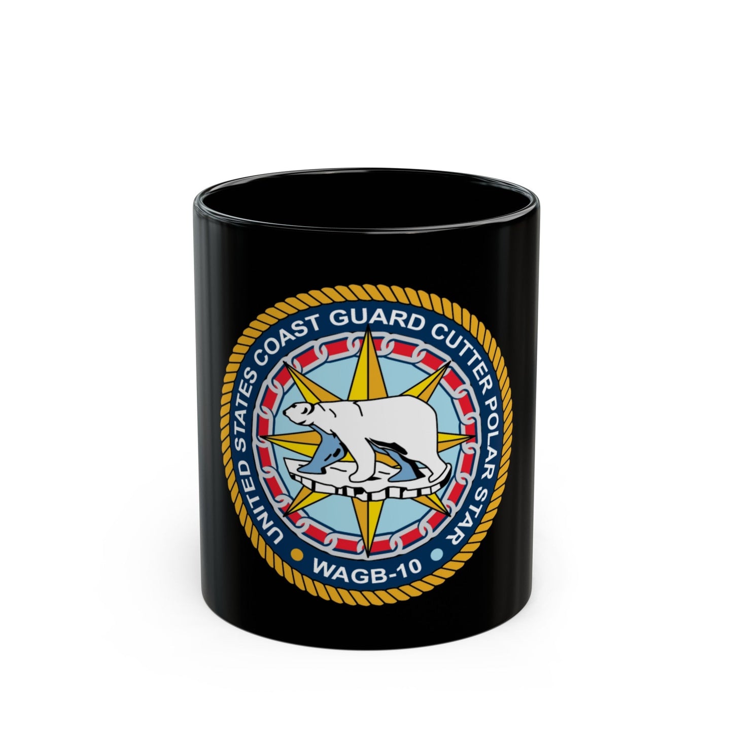 USCGC Polar Star WAGB 10 (U.S. Coast Guard) Black Coffee Mug-11oz-The Sticker Space