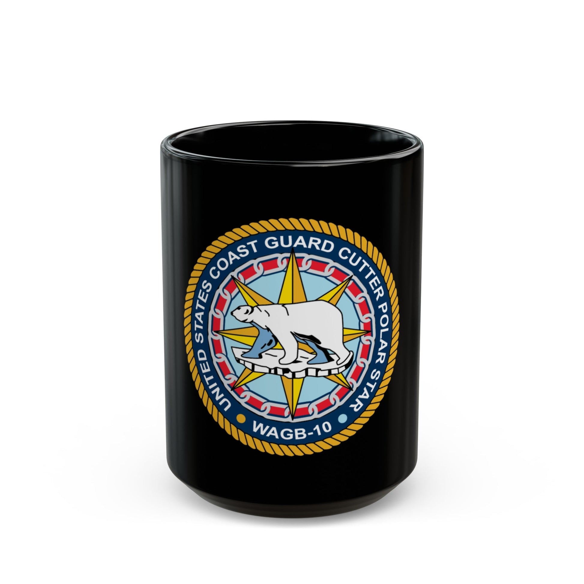 USCGC Polar Star WAGB 10 (U.S. Coast Guard) Black Coffee Mug-15oz-The Sticker Space