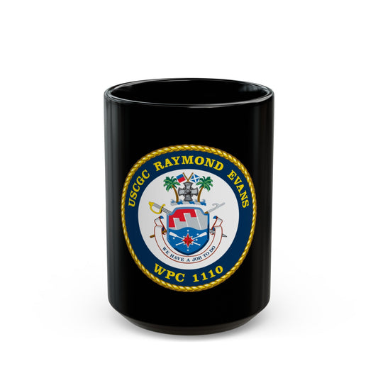 USCGC Raymond Evans WPC 1110 (U.S. Coast Guard) Black Coffee Mug
