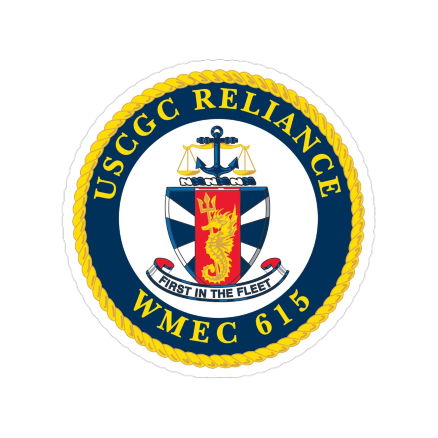 USCGC Reliance (U.S. Coast Guard) Transparent STICKER Die-Cut Vinyl Decal-2 Inch-The Sticker Space
