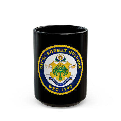 USCGC Robert Goldman WPC 1142 (U.S. Coast Guard) Black Coffee Mug-15oz-The Sticker Space