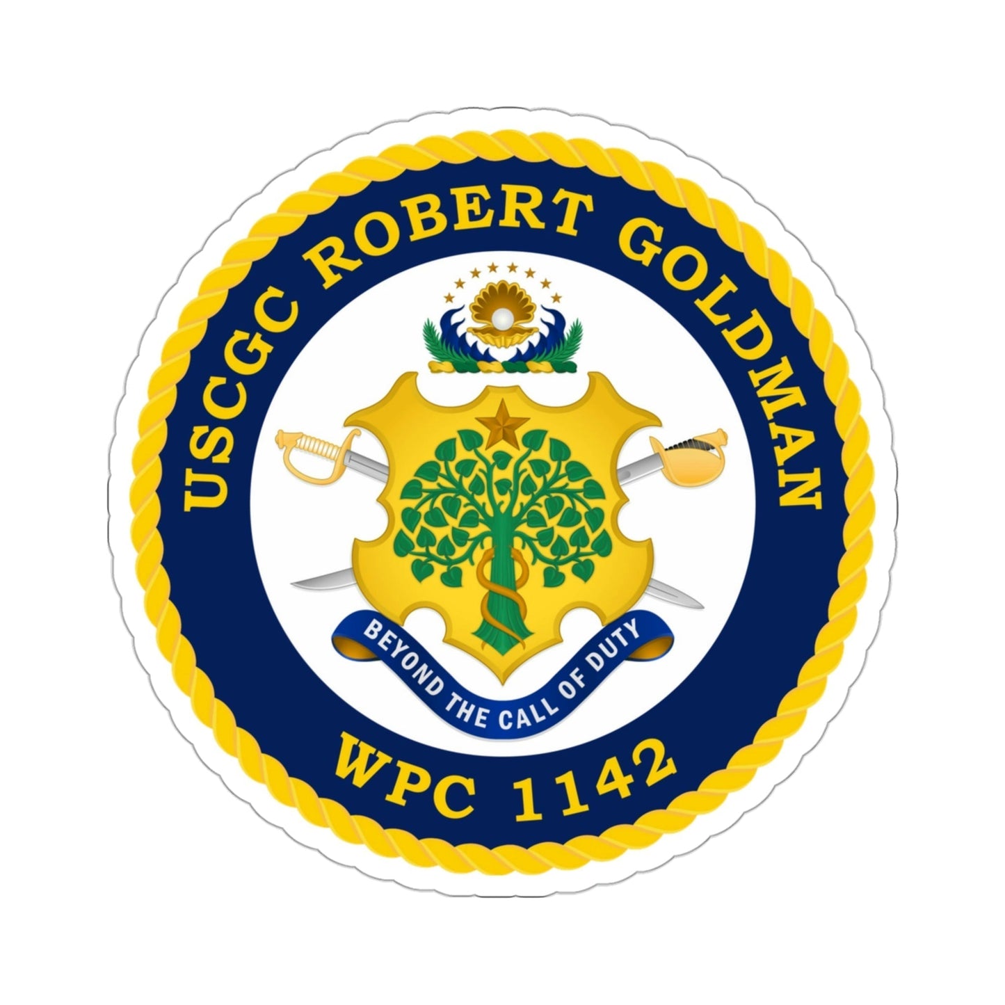 USCGC Robert Goldman WPC 1142 (U.S. Coast Guard) STICKER Vinyl Die-Cut Decal-3 Inch-The Sticker Space