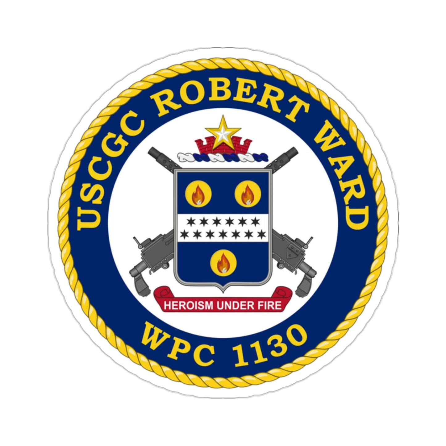 USCGC Robert Ward WPC 1130 (U.S. Coast Guard) STICKER Vinyl Die-Cut Decal-2 Inch-The Sticker Space