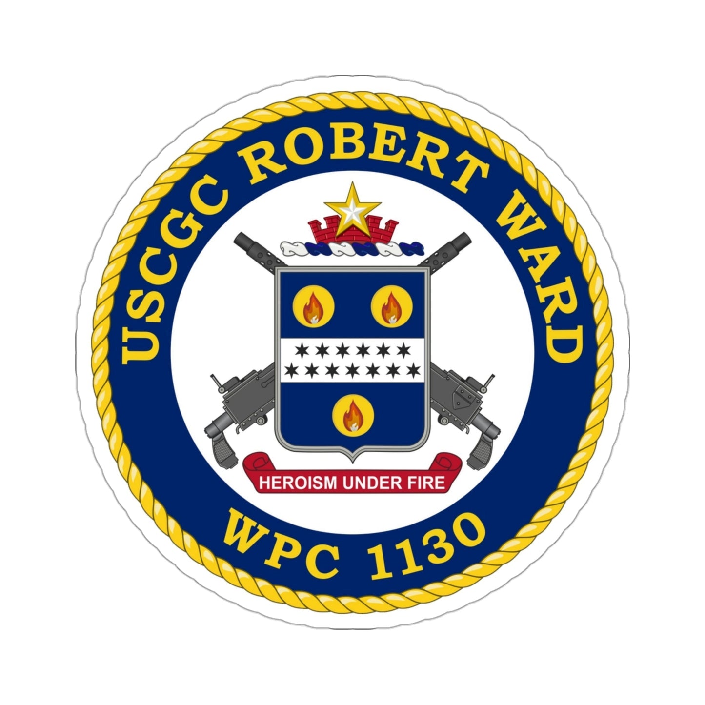 USCGC Robert Ward WPC 1130 (U.S. Coast Guard) STICKER Vinyl Die-Cut Decal-3 Inch-The Sticker Space