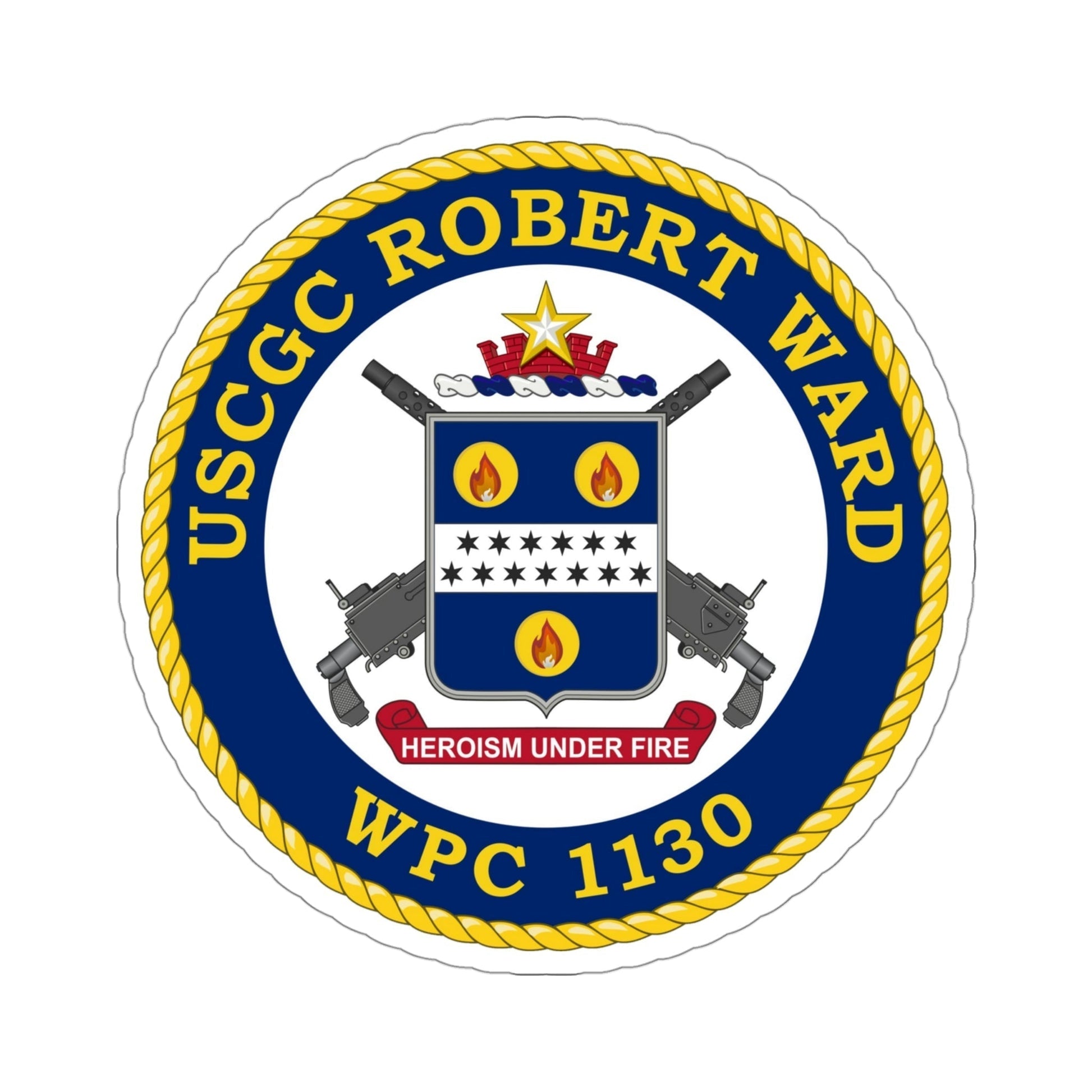 USCGC Robert Ward WPC 1130 (U.S. Coast Guard) STICKER Vinyl Die-Cut Decal-4 Inch-The Sticker Space