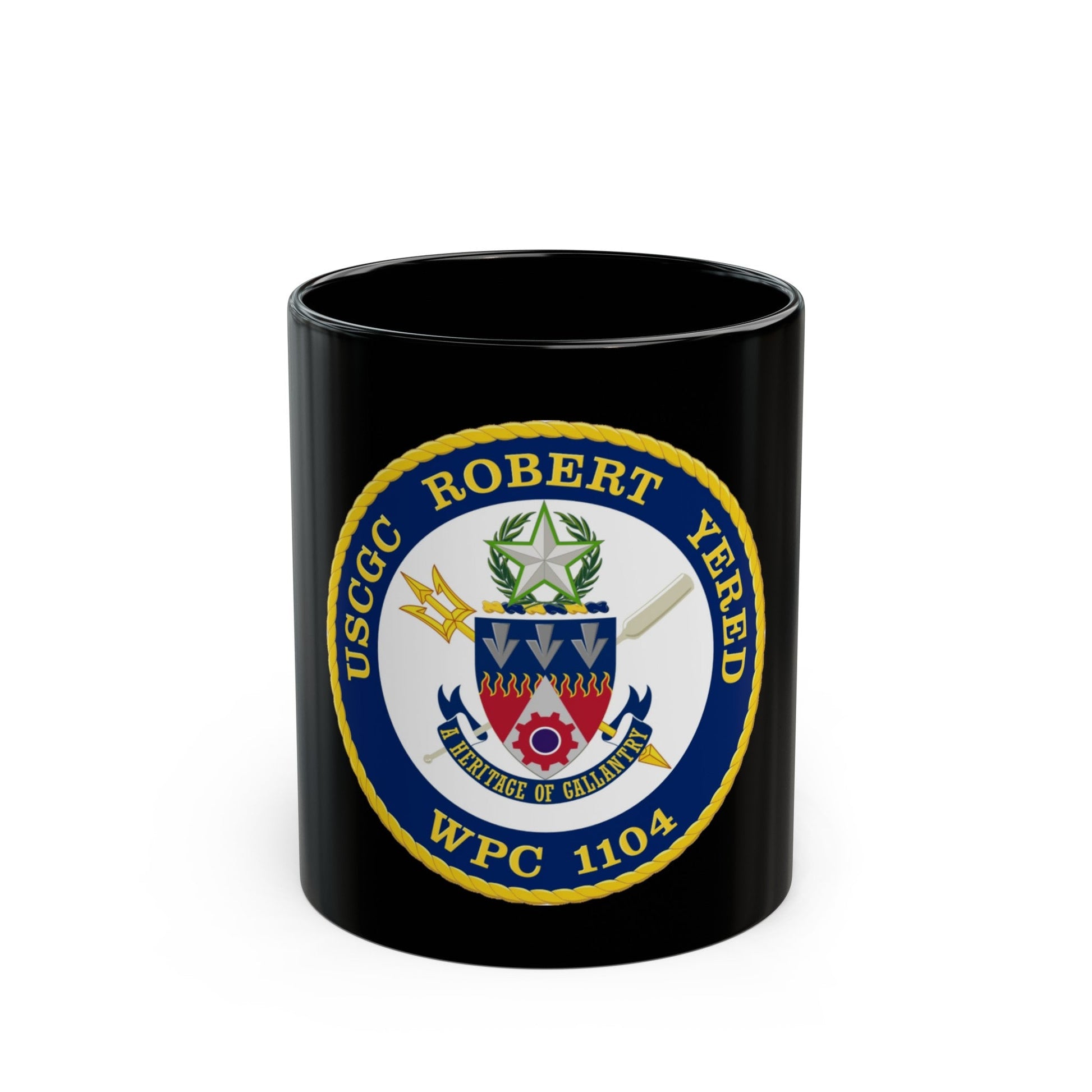 USCGC Robert Yered WPC 1104 1 (U.S. Coast Guard) Black Coffee Mug-11oz-The Sticker Space