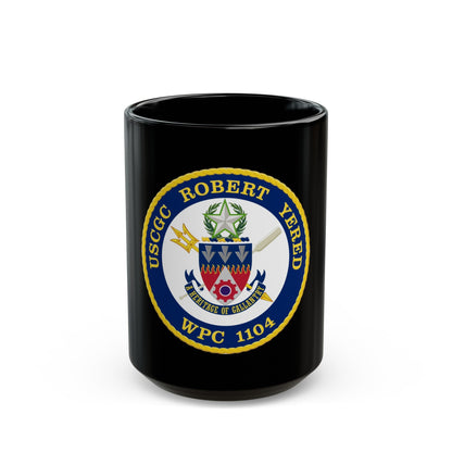 USCGC Robert Yered WPC 1104 1 (U.S. Coast Guard) Black Coffee Mug-15oz-The Sticker Space