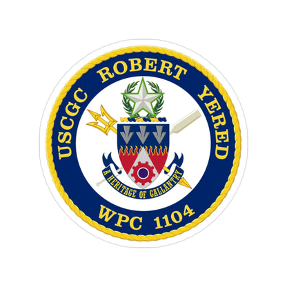 USCGC Robert Yered WPC 1104 1 (U.S. Coast Guard) Transparent STICKER Die-Cut Vinyl Decal-2 Inch-The Sticker Space