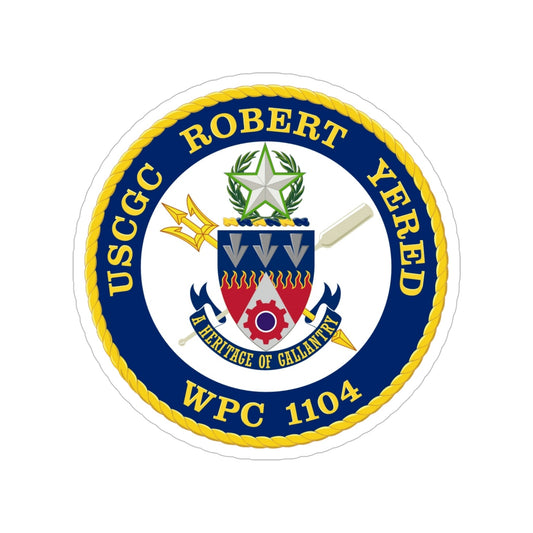 USCGC Robert Yered WPC 1104 1 (U.S. Coast Guard) Transparent STICKER Die-Cut Vinyl Decal-6 Inch-The Sticker Space