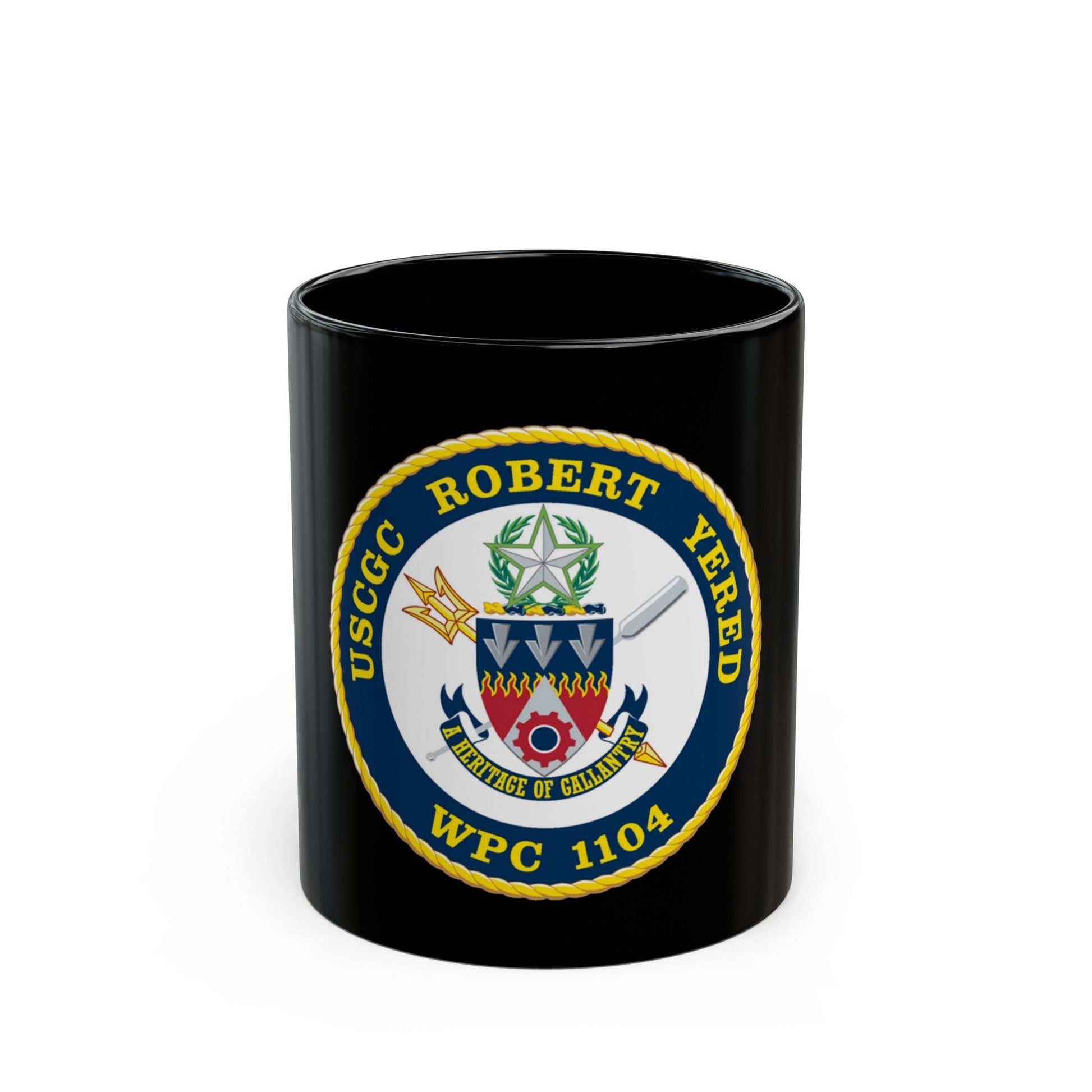 USCGC ROBERT YERED WPC 1104 (U.S. Coast Guard) Black Coffee Mug-11oz-The Sticker Space