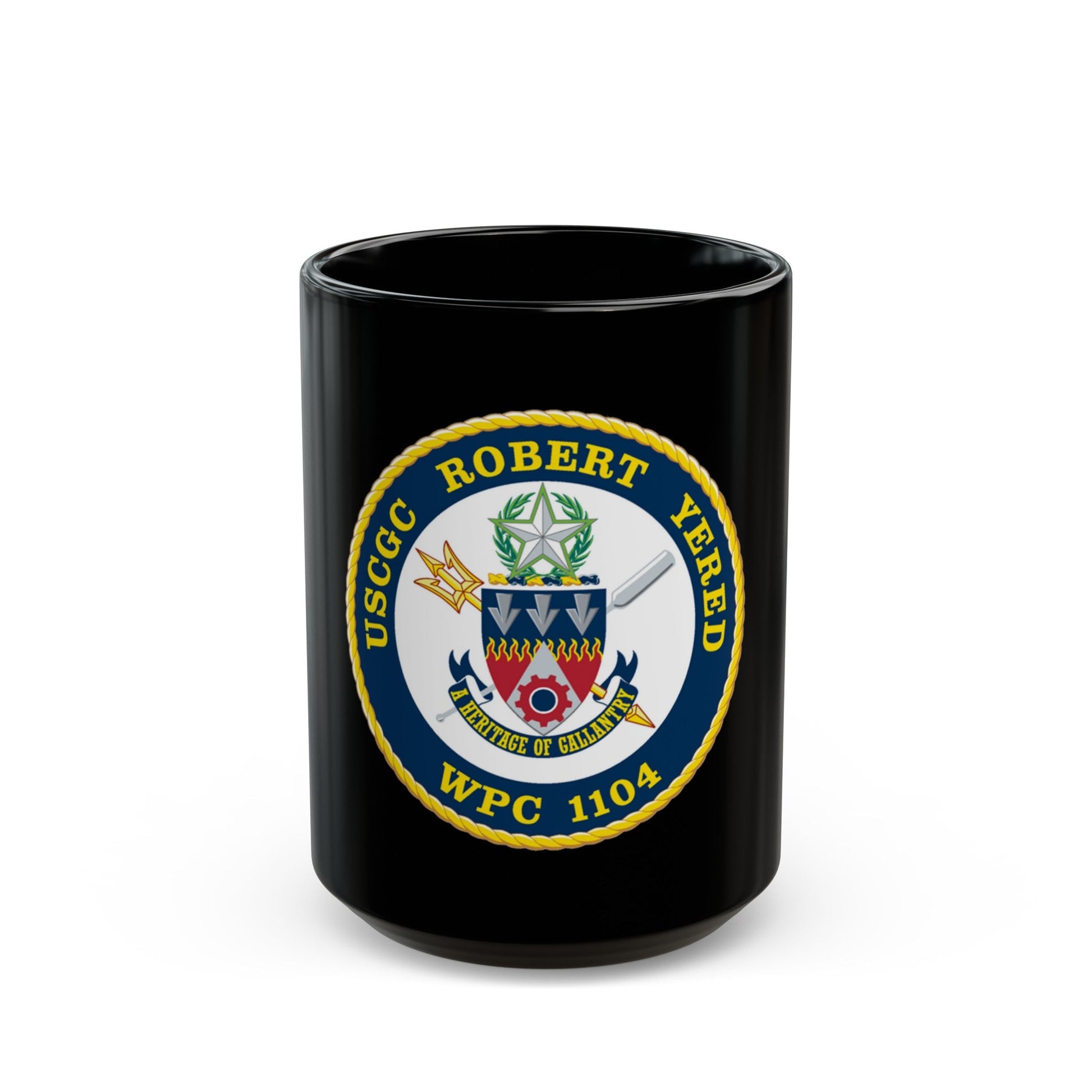 USCGC ROBERT YERED WPC 1104 (U.S. Coast Guard) Black Coffee Mug-15oz-The Sticker Space