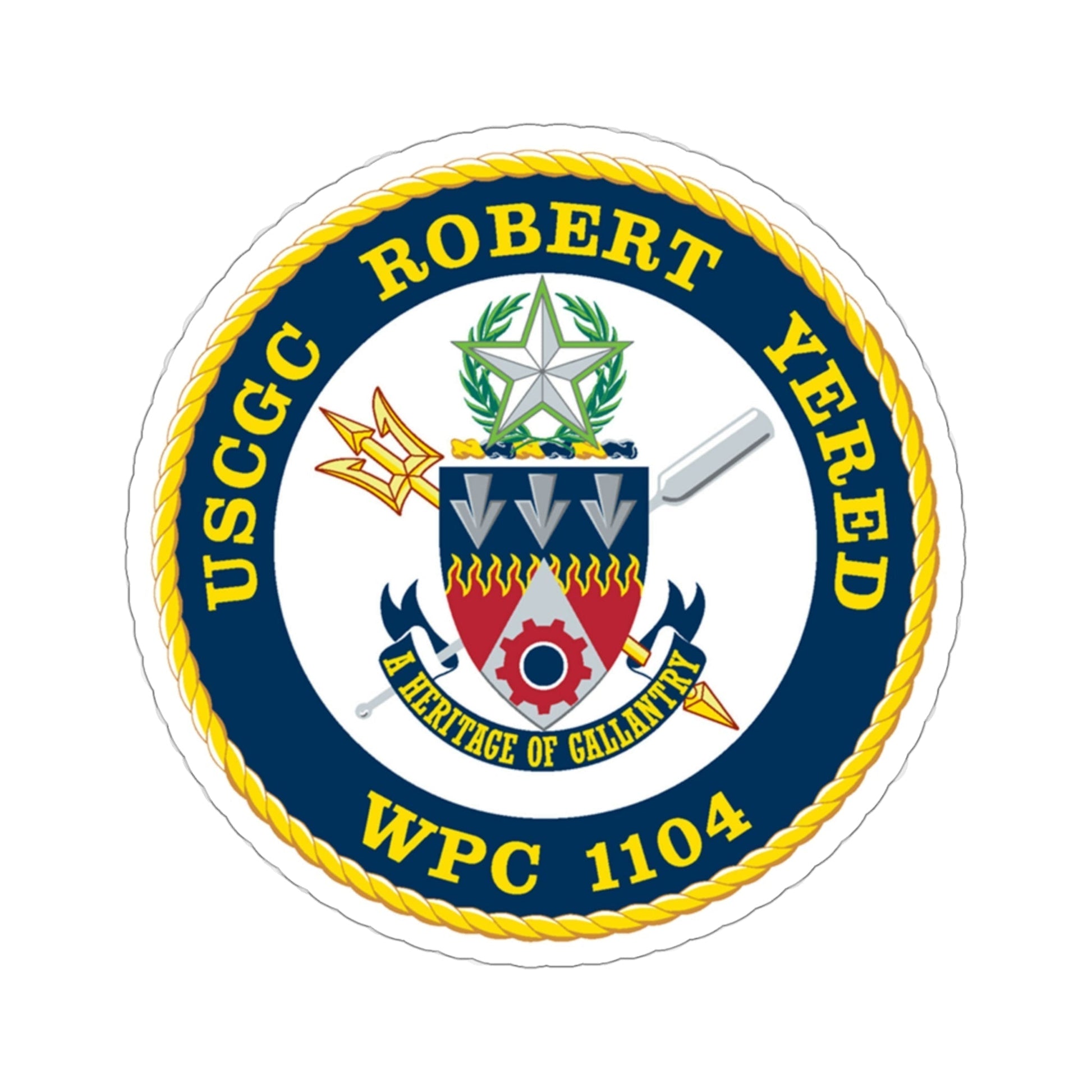 USCGC ROBERT YERED WPC 1104 (U.S. Coast Guard) STICKER Vinyl Die-Cut Decal-4 Inch-The Sticker Space