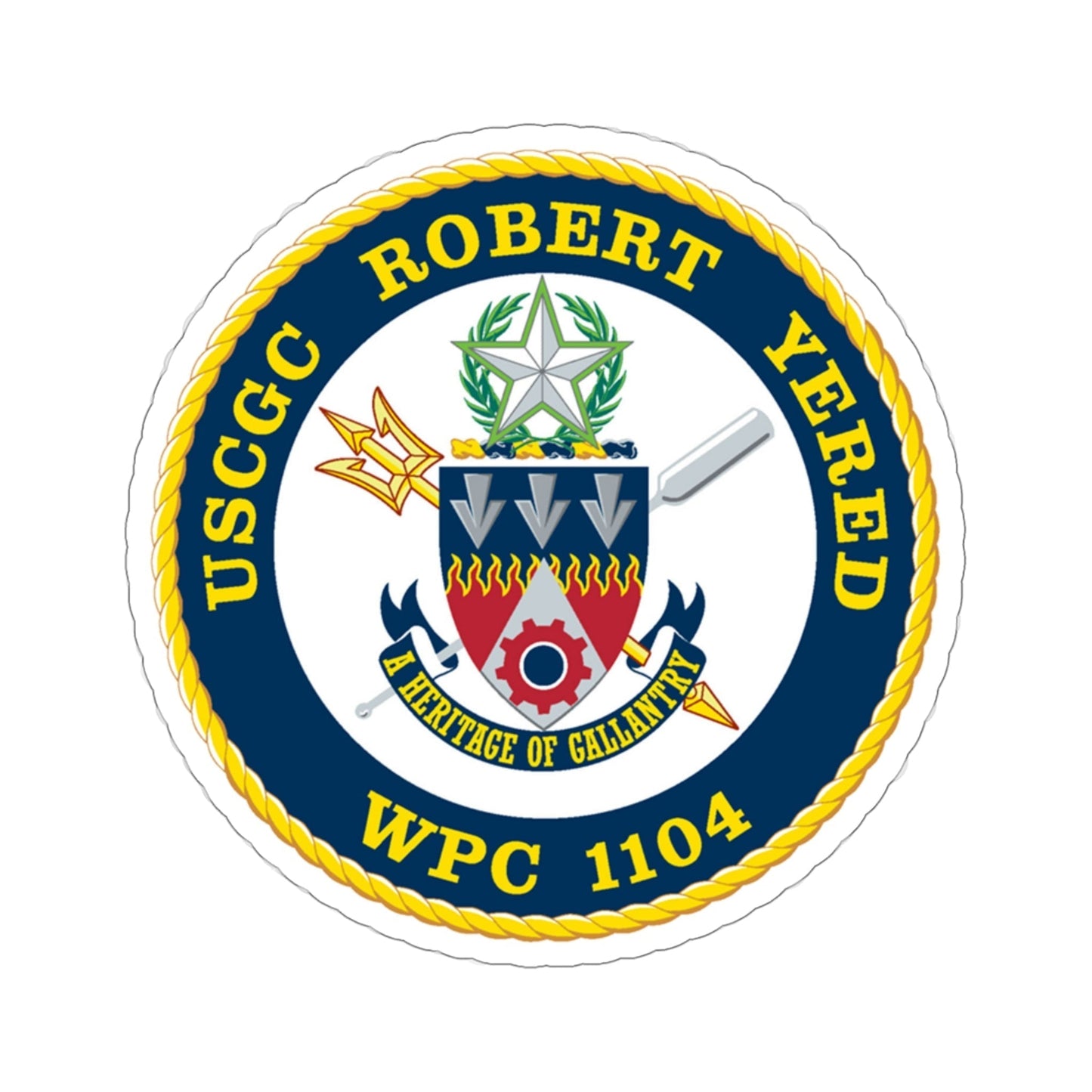 USCGC ROBERT YERED WPC 1104 (U.S. Coast Guard) STICKER Vinyl Die-Cut Decal-5 Inch-The Sticker Space
