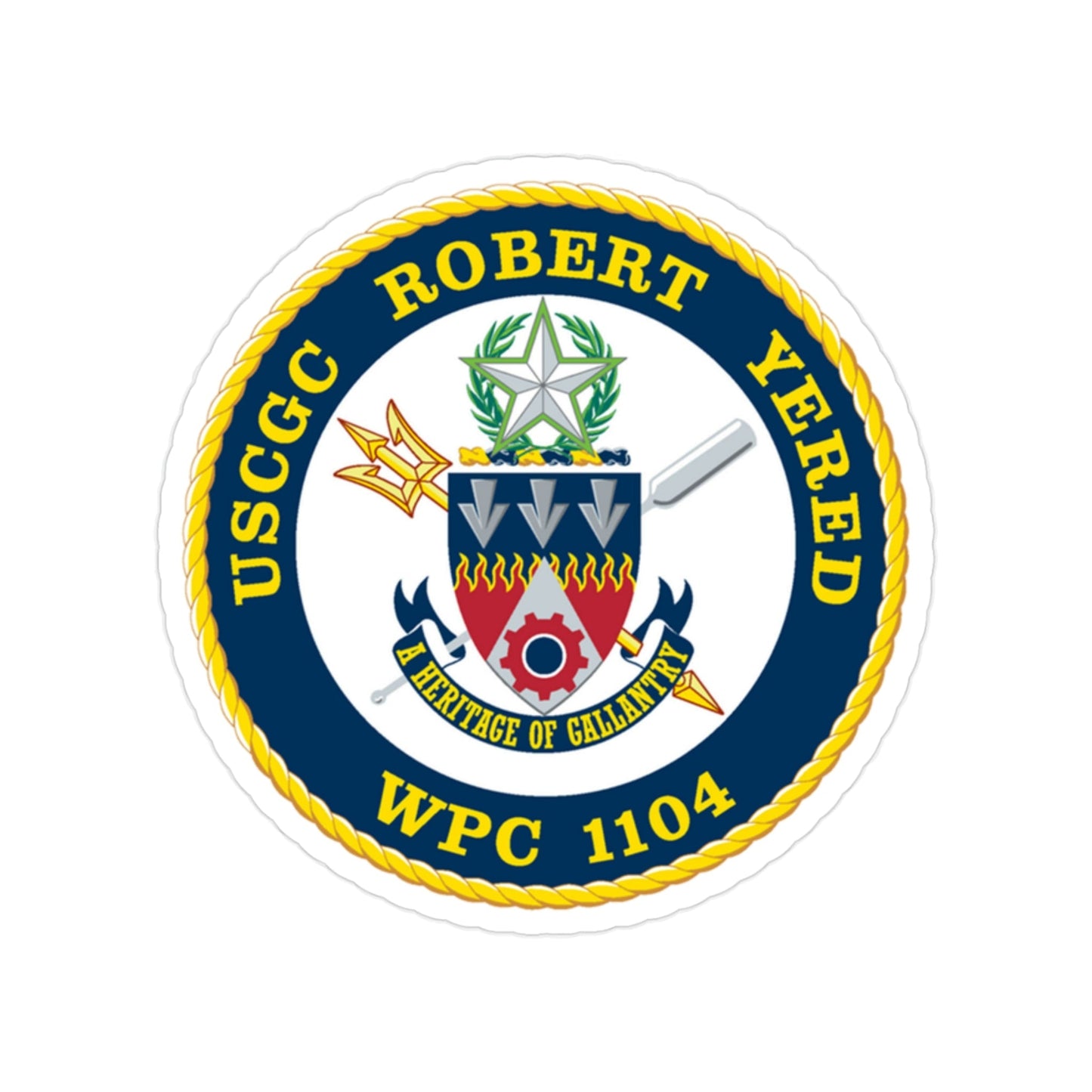 USCGC ROBERT YERED WPC 1104 (U.S. Coast Guard) Transparent STICKER Die-Cut Vinyl Decal-2 Inch-The Sticker Space