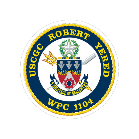 USCGC ROBERT YERED WPC 1104 (U.S. Coast Guard) Transparent STICKER Die-Cut Vinyl Decal-6 Inch-The Sticker Space