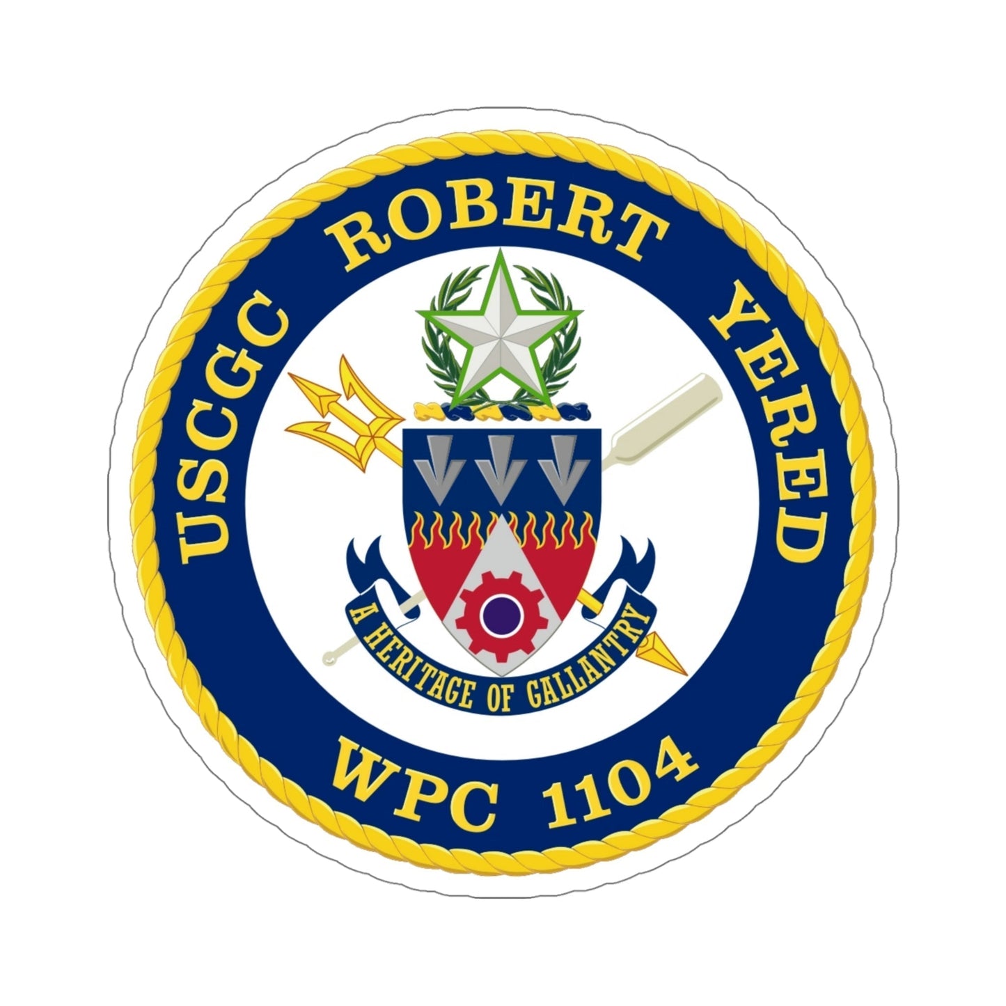 USCGC Robert Yered WPC 1104 v2 (U.S. Coast Guard) STICKER Vinyl Die-Cut Decal-5 Inch-The Sticker Space