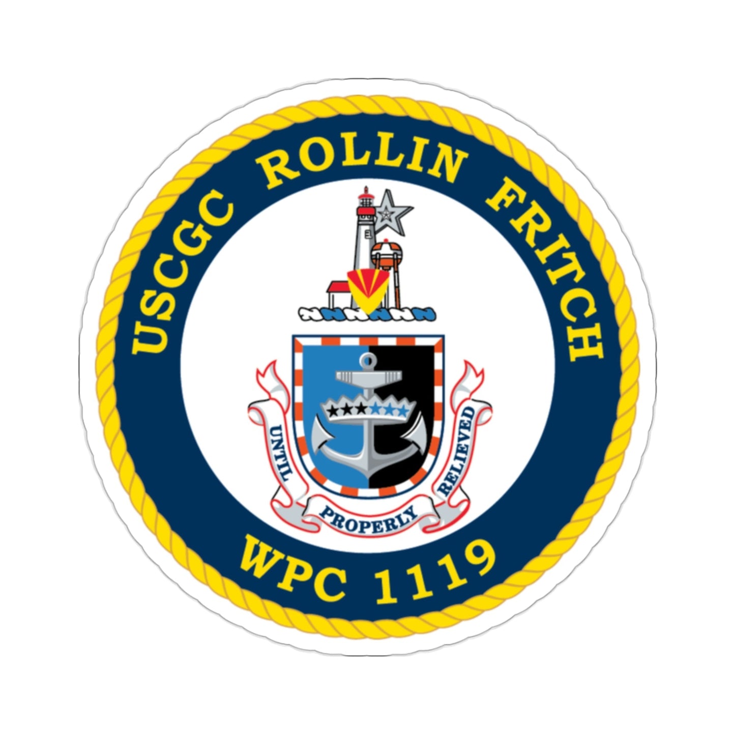 USCGC Rollin Fritch WPC 1119 (U.S. Coast Guard) STICKER Vinyl Die-Cut Decal-2 Inch-The Sticker Space
