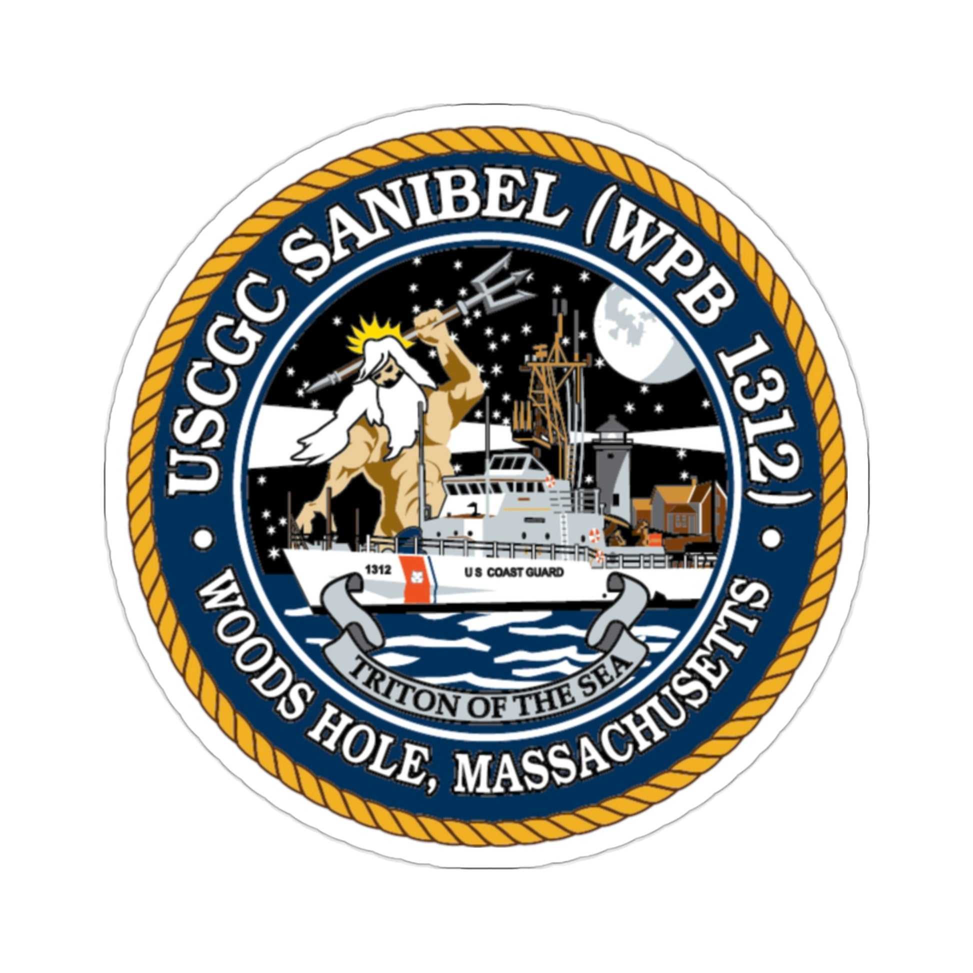 USCGC Sanibel WPB 1312 (U.S. Coast Guard) STICKER Vinyl Die-Cut Decal-2 Inch-The Sticker Space