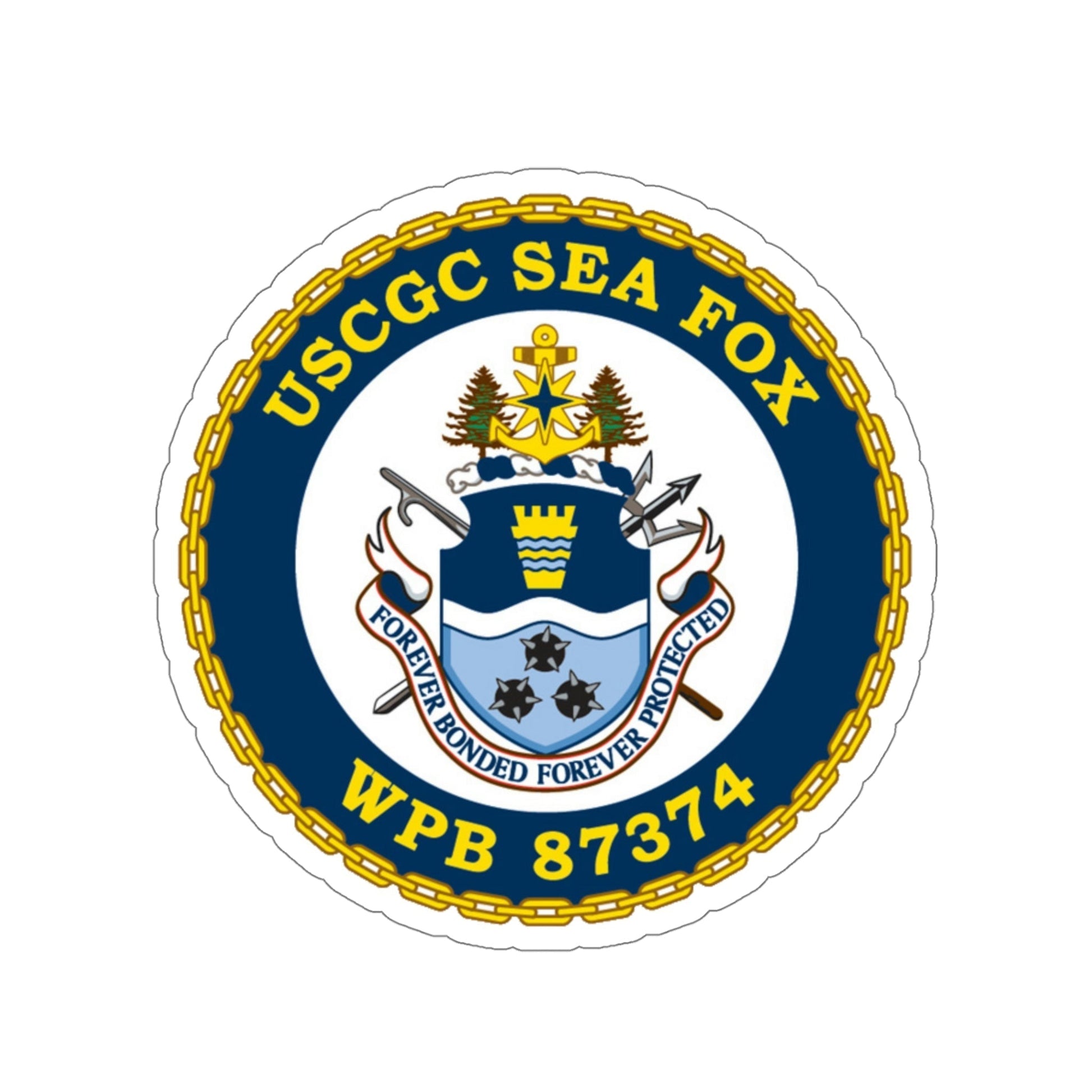 USCGC Sea Fox WPB 87374 v2 (U.S. Coast Guard) STICKER Vinyl Die-Cut Decal-5 Inch-The Sticker Space