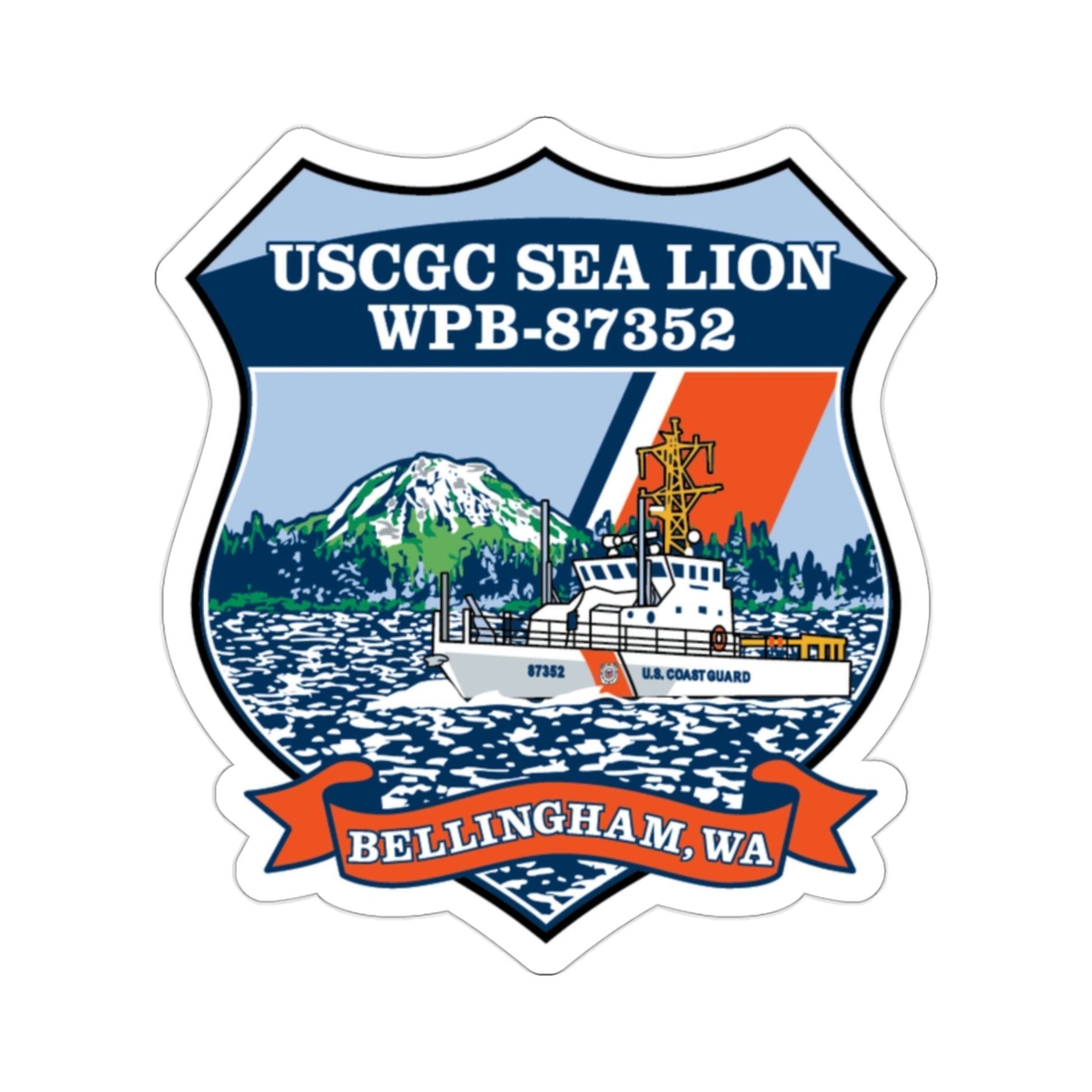 USCGC Sea Lions WPB 87352 (U.S. Coast Guard) STICKER Vinyl Die-Cut Decal-2 Inch-The Sticker Space