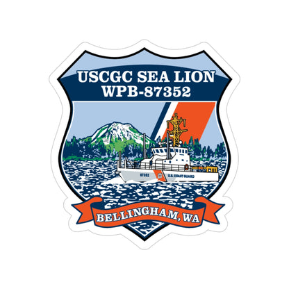 USCGC Sea Lions WPB 87352 (U.S. Coast Guard) Transparent STICKER Die-Cut Vinyl Decal-4 Inch-The Sticker Space