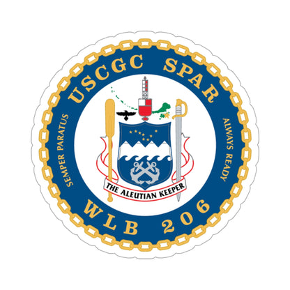 USCGC Spar WLB 206 (U.S. Coast Guard) STICKER Vinyl Die-Cut Decal-3 Inch-The Sticker Space