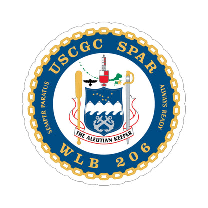 USCGC Spar WLB 206 (U.S. Coast Guard) STICKER Vinyl Die-Cut Decal-4 Inch-The Sticker Space