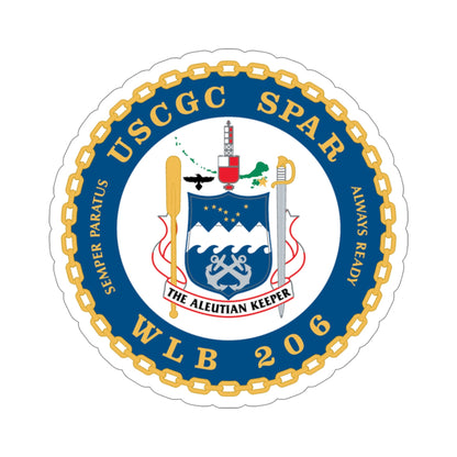 USCGC Spar WLB 206 (U.S. Coast Guard) STICKER Vinyl Die-Cut Decal-5 Inch-The Sticker Space