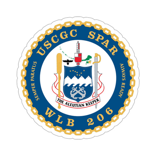 USCGC Spar WLB 206 (U.S. Coast Guard) STICKER Vinyl Die-Cut Decal-6 Inch-The Sticker Space