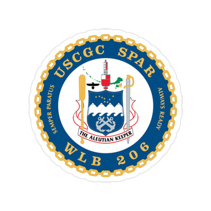 USCGC Spar WLB 206 (U.S. Coast Guard) Transparent STICKER Die-Cut Vinyl Decal-2 Inch-The Sticker Space