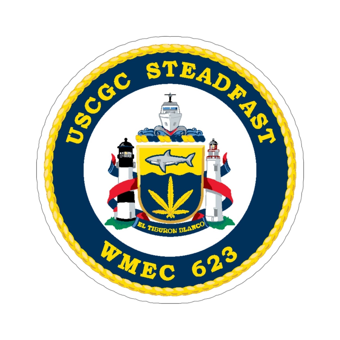 USCGC Steadfast WMEC 623 (U.S. Coast Guard) STICKER Vinyl Die-Cut Decal-4 Inch-The Sticker Space