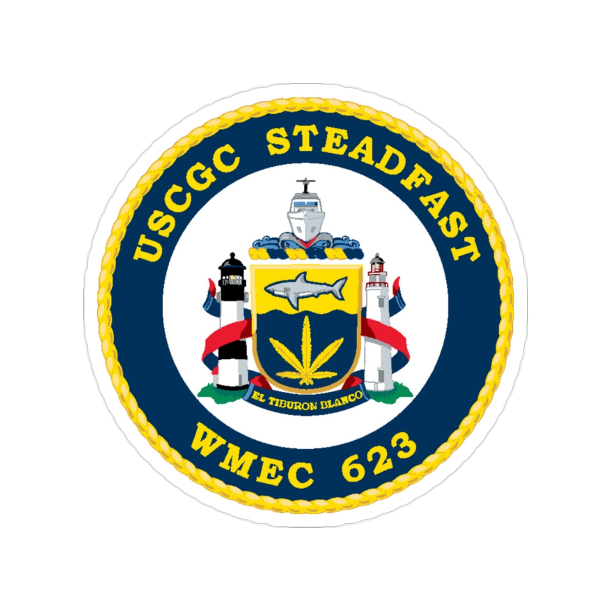 USCGC Steadfast WMEC 623 (U.S. Coast Guard) Transparent STICKER Die-Cut Vinyl Decal-2 Inch-The Sticker Space