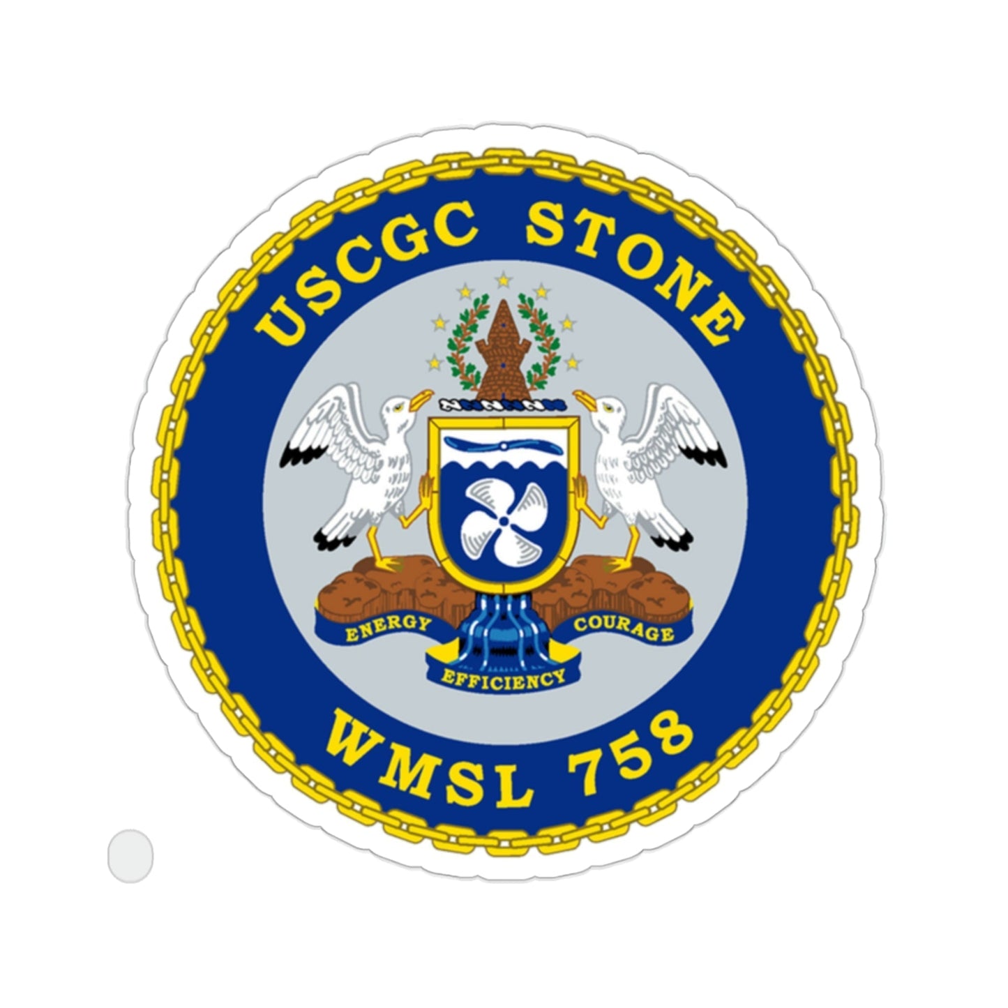 USCGC STONE WMSL 758 (U.S. Coast Guard) STICKER Vinyl Die-Cut Decal-2 Inch-The Sticker Space