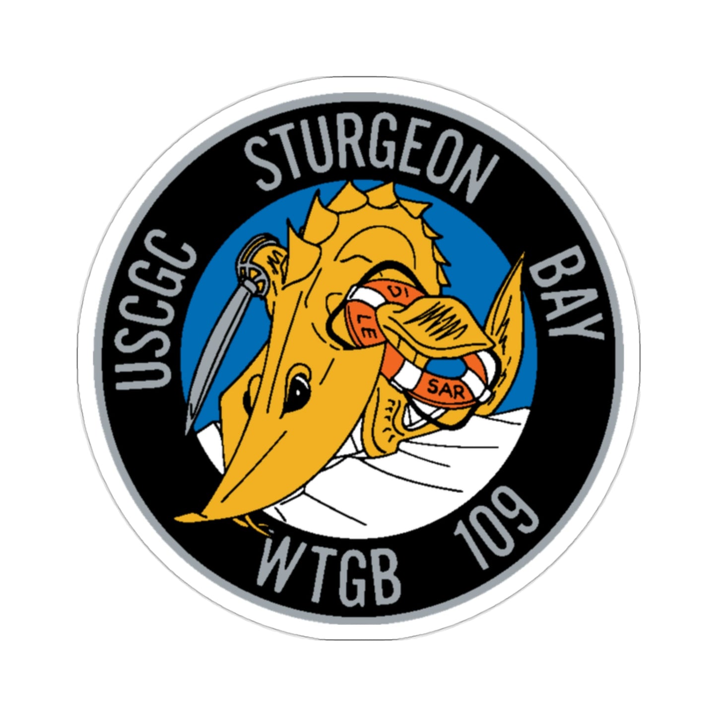 USCGC Sturgeon WTGB 109 (U.S. Coast Guard) STICKER Vinyl Die-Cut Decal-2 Inch-The Sticker Space