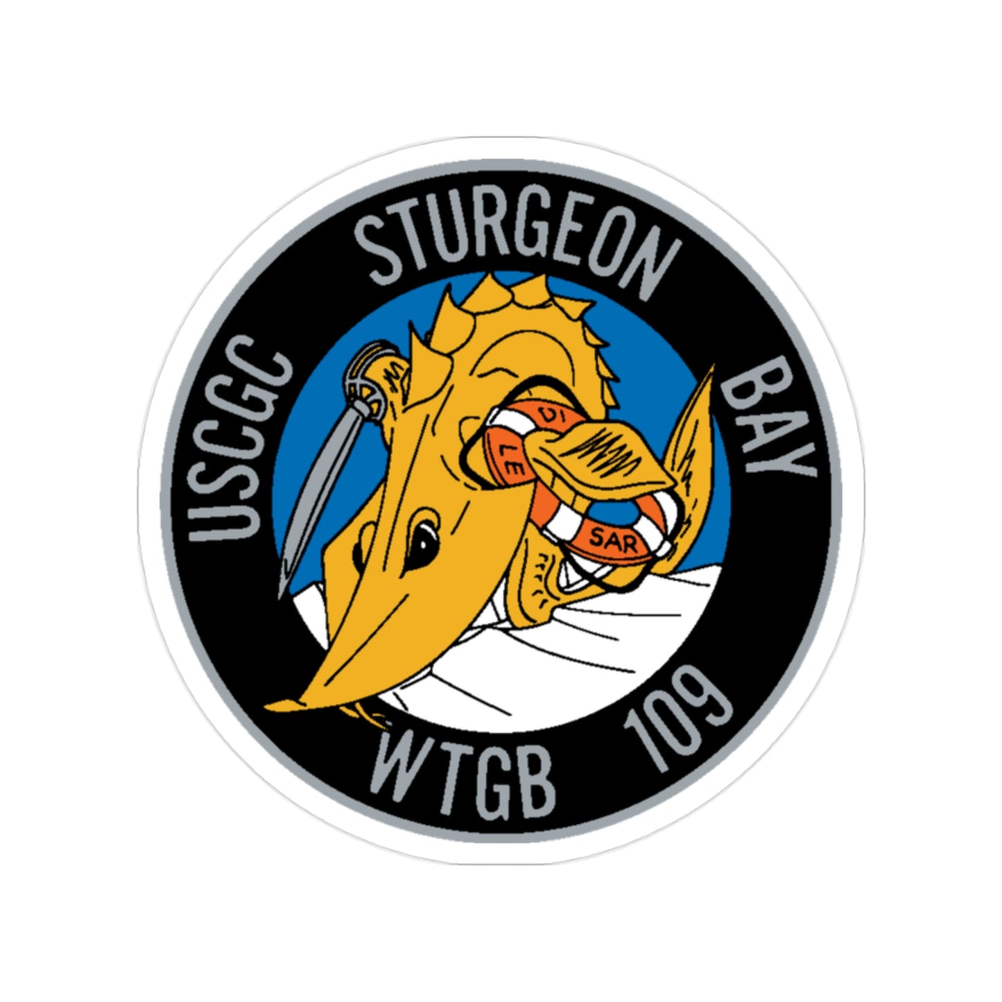 USCGC Sturgeon WTGB 109 (U.S. Coast Guard) Transparent STICKER Die-Cut Vinyl Decal-2 Inch-The Sticker Space