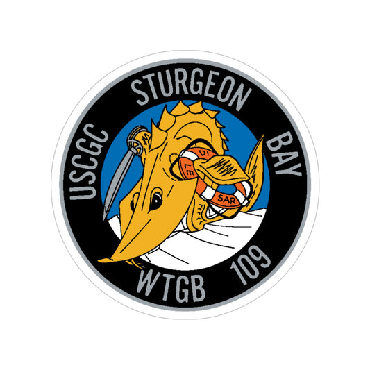 USCGC Sturgeon WTGB 109 (U.S. Coast Guard) Transparent STICKER Die-Cut Vinyl Decal-6 Inch-The Sticker Space