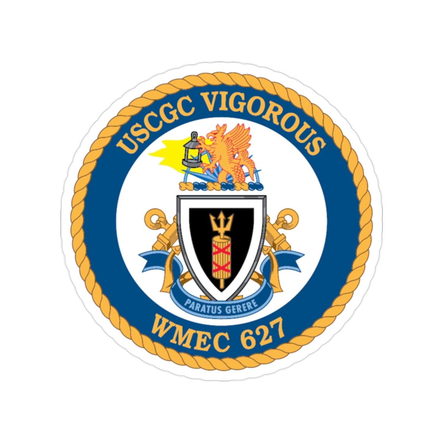 USCGC Vigorous WMEC 627 (U.S. Coast Guard) Transparent STICKER Die-Cut Vinyl Decal-2 Inch-The Sticker Space