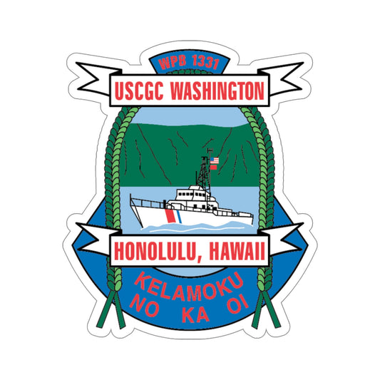 USCGC Washington WPB 1331 Honolulu Hawaii (U.S. Coast Guard) STICKER Vinyl Die-Cut Decal-6 Inch-The Sticker Space